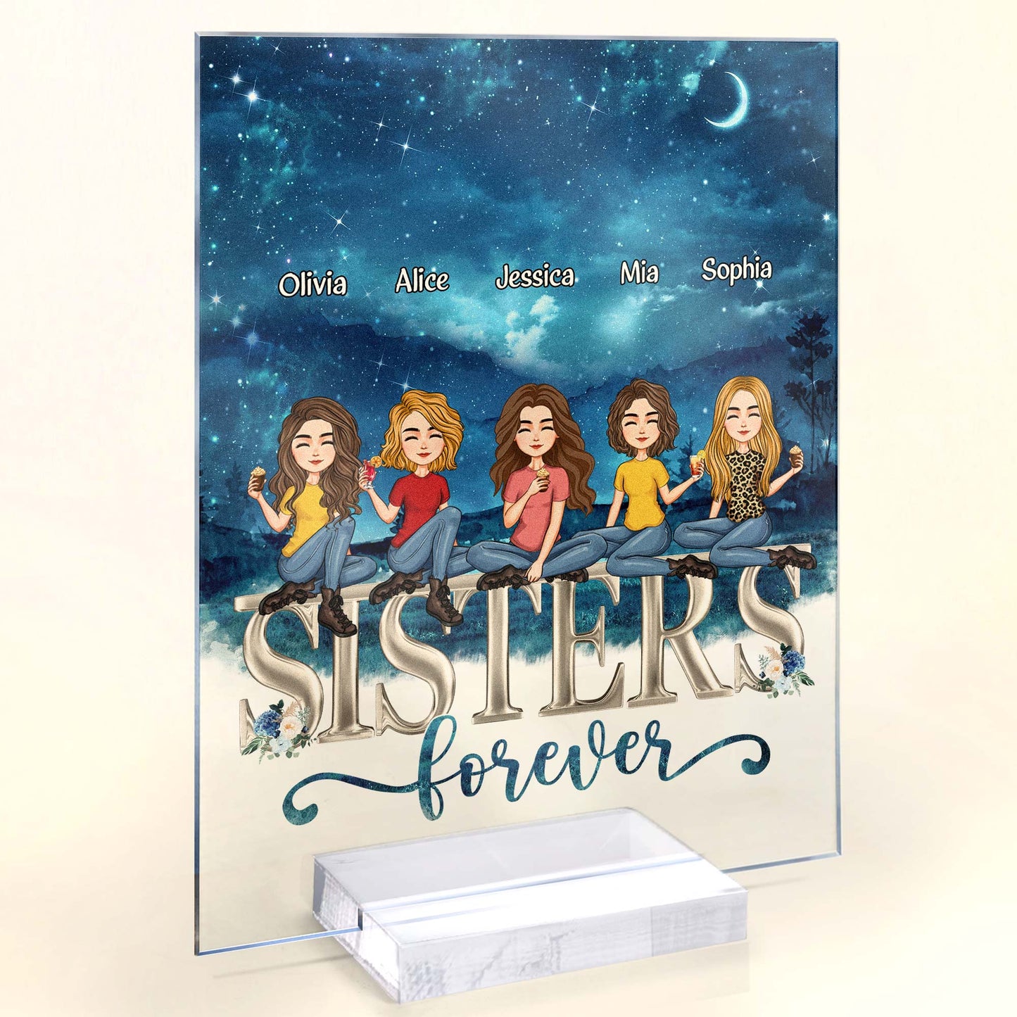 Siblings Forever - Personalized Acrylic Plaque