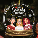 Siblings Forever - Personalized Snow-globe Shaped Acrylic Ornament