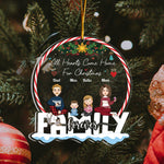 Siblings Forever Version 2 - Personalized Family Ornament - With Little Ones