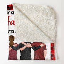 Side By Side Or Far Apart Family Close At Heart - Personalized Blanket