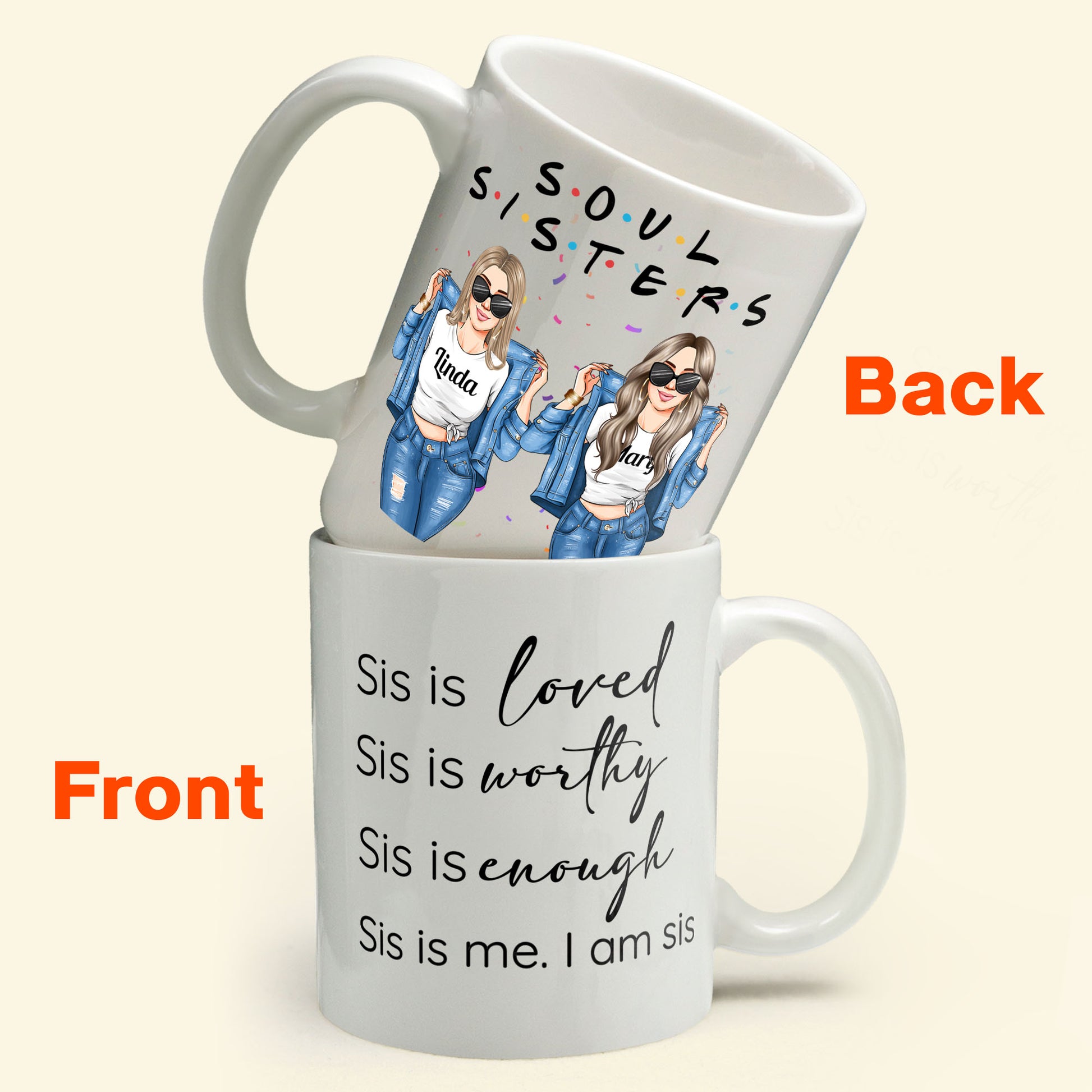 Sis Is Loved - Personalized Mug - Birthday Gift For Sister, Sista, Bestie