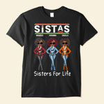 Sistas - Personalized Shirt - Gift For Friends - Cartoon Girl