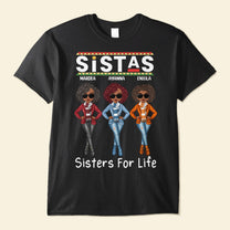 Sistas - Personalized Shirt - Gift For Friends - Cartoon Girl