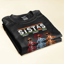 Sistas - Personalized Shirt - Gift For Friends - Cartoon Girl