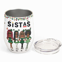 Sistas For Life - Personalized Wine Tumbler - St Patrick's Day Gift For Sistas, Sisters, Irish People