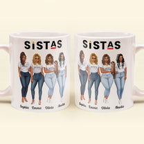 Sistas Forever  - Personalized Mug - Birthday Gift For Sistas, BFF, Black Woman