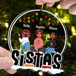 Sistas Forever - Personalized Snowdome Shaped Acrylic Ornament