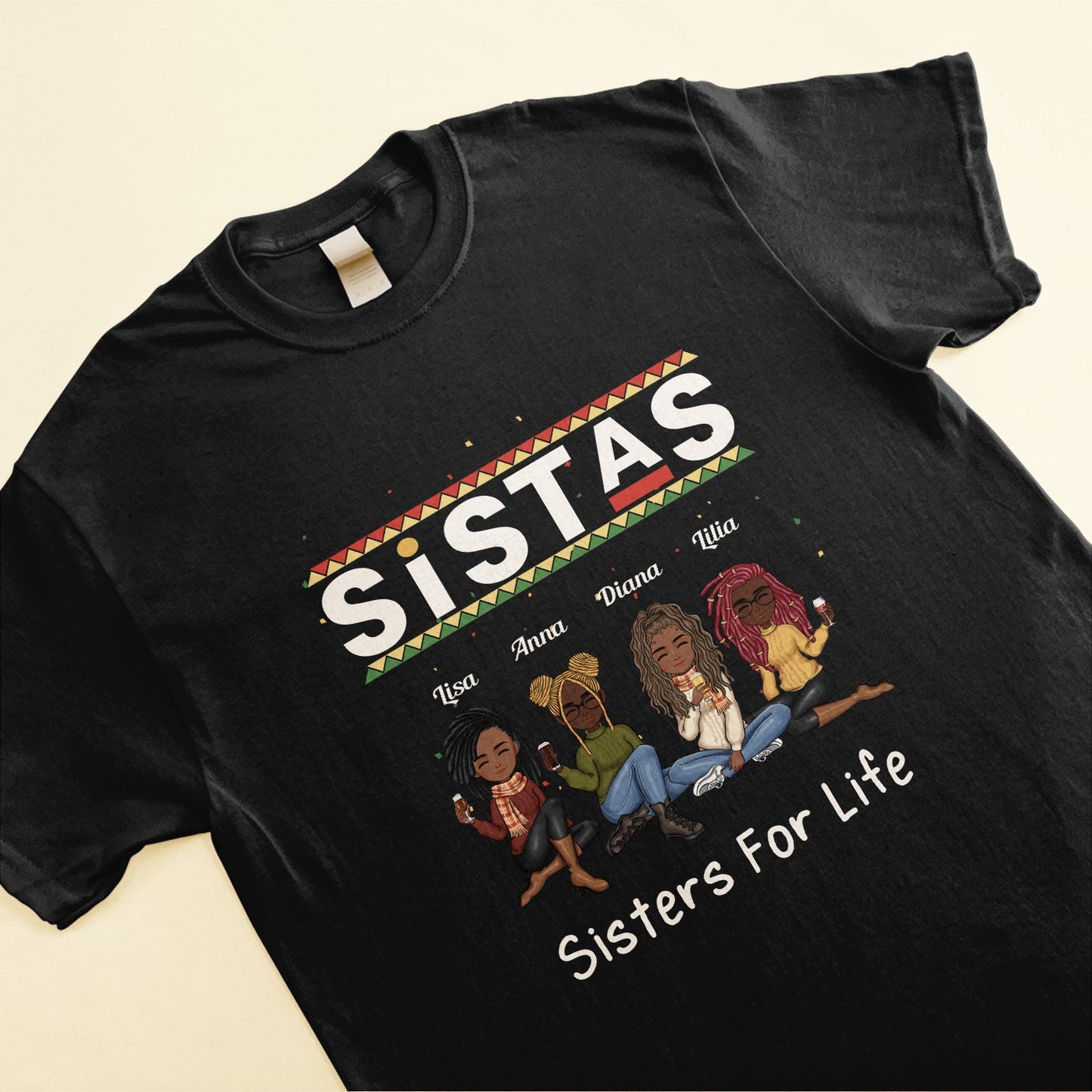 Sistas Sisters For Life - Personalized Shirt - Hoodie Gifts For Women, Sisters, Sistas