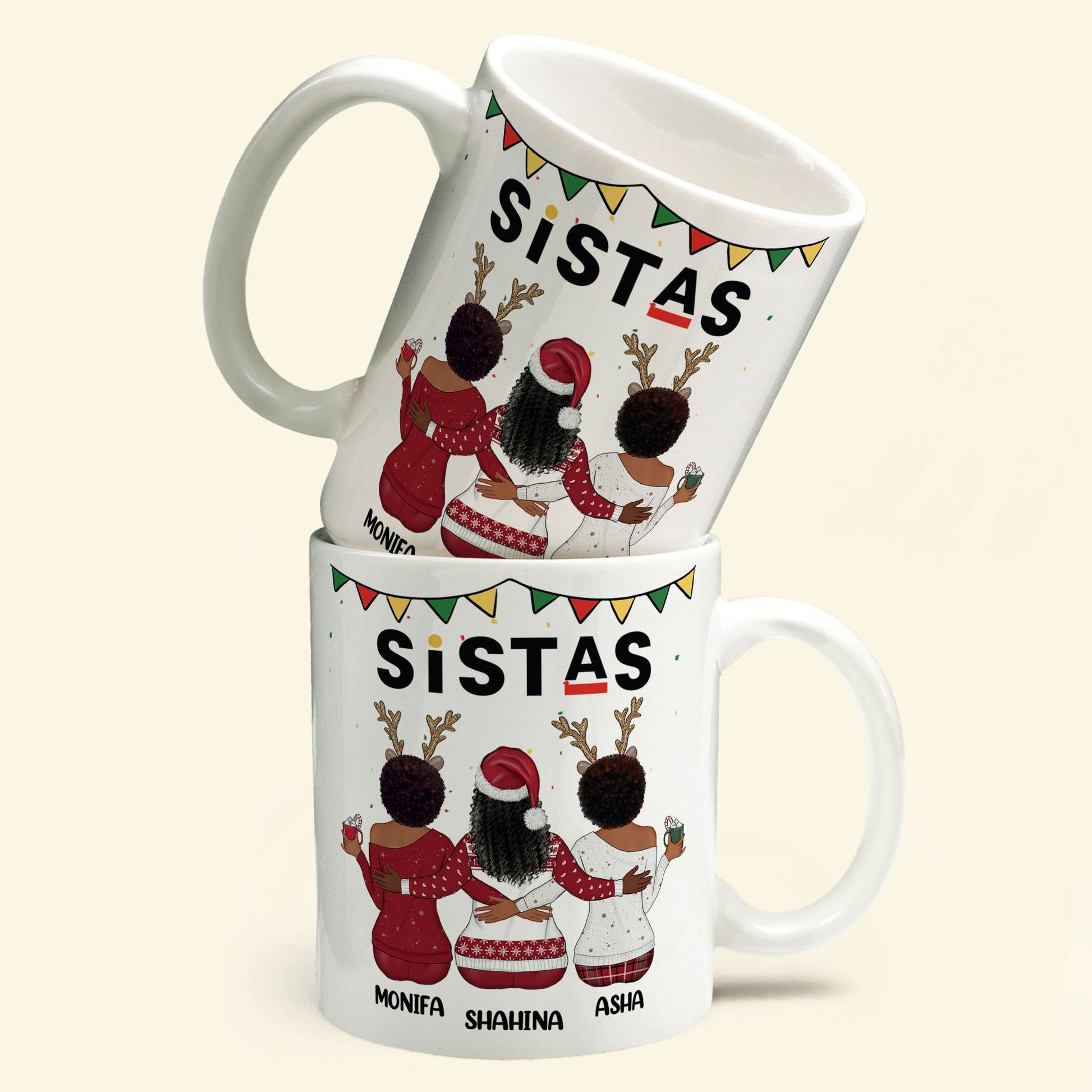 Sistas Soul Sisters - Personalized Mug - Christmas Gift For Sister