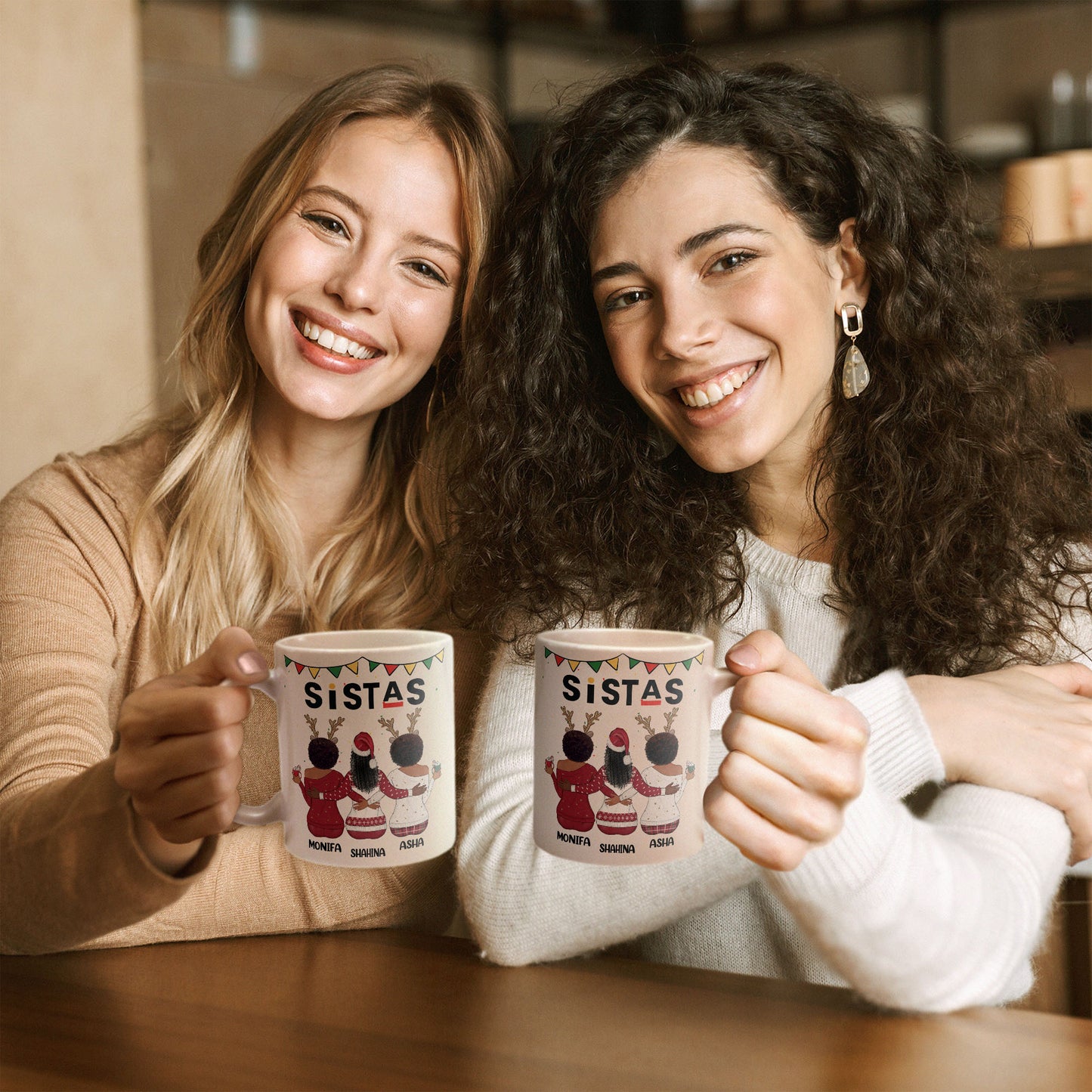Sistas Soul Sisters - Personalized Mug - Christmas Gift For Sister