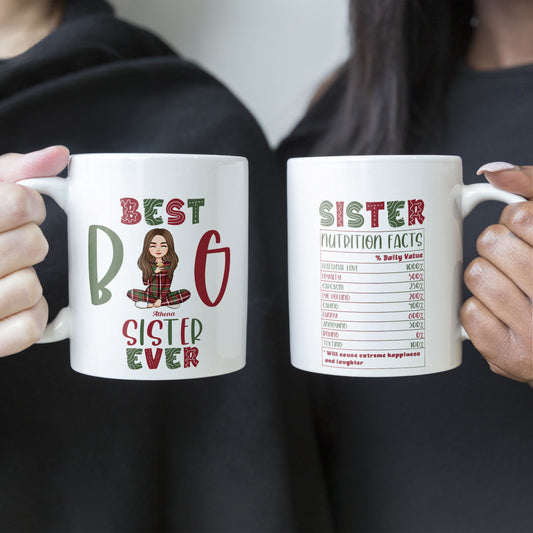 Sister Nutrition Facts - Personalized Mug - Christmas, Loving Gift For Sisters