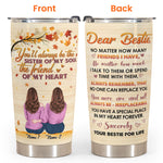 Sister Of My Soul - Personalized Tumbler Cup - Fall Season Gift For Besties - Cozy Friends Hugging