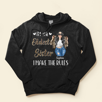 Sisters Are The Rules - Personalized Shirt - Birthday Gift For Sisters, Sistas - Leopard Jacket Girls