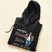 Sisters Are The Rules - Personalized Shirt - Birthday Gift For Sisters, Sistas - Leopard Jacket Girls