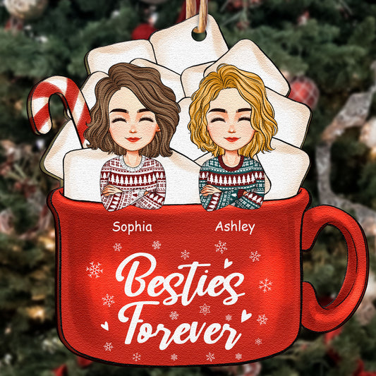Sisters - Family Forever - Personalized Custom Shaped Wooden Ornament - Christmas, New Year Gift For Family, Sisters, Brothers, Siblings