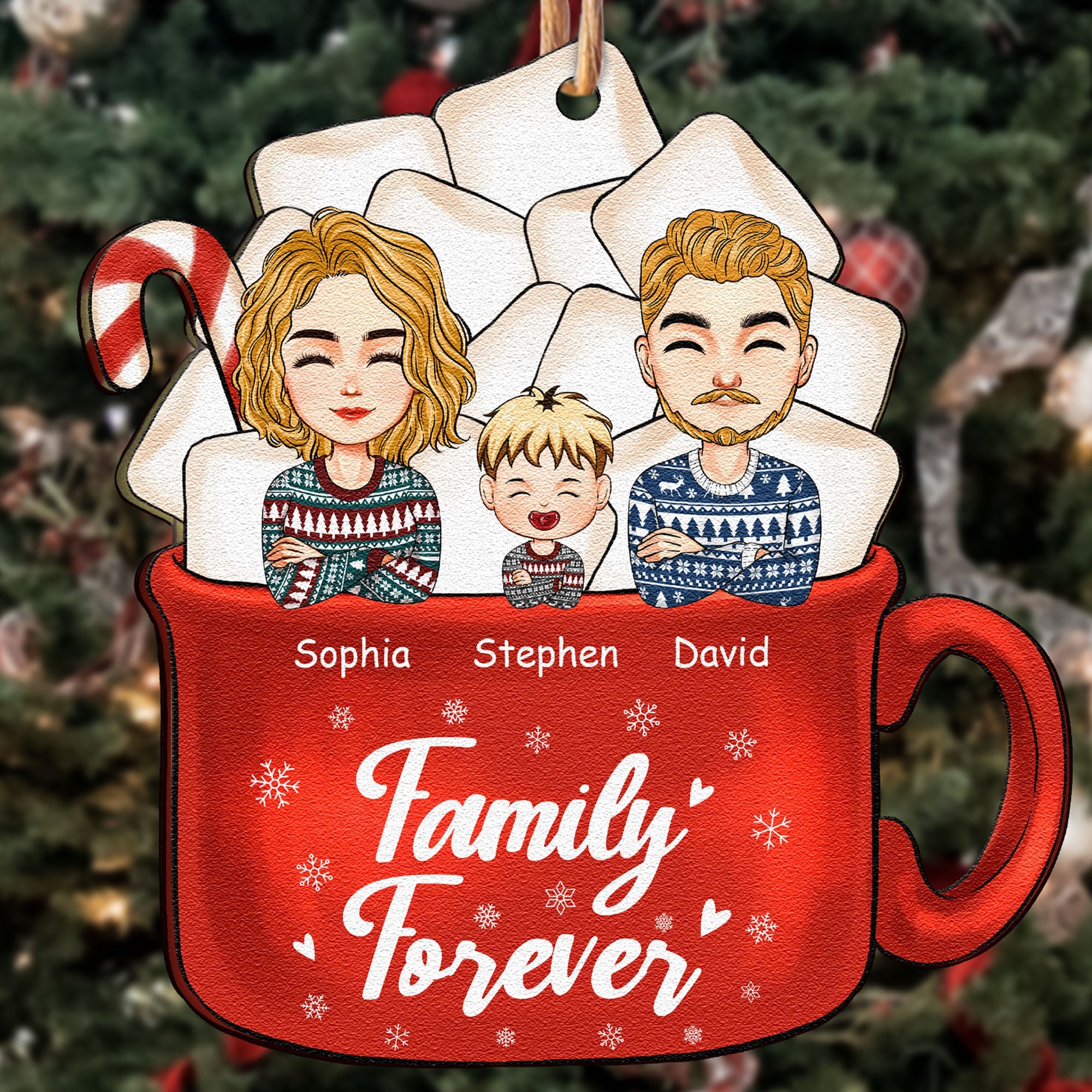 Sisters - Family Forever - Personalized Custom Shaped Wooden Ornament - Christmas, New Year Gift For Family, Sisters, Brothers, Siblings