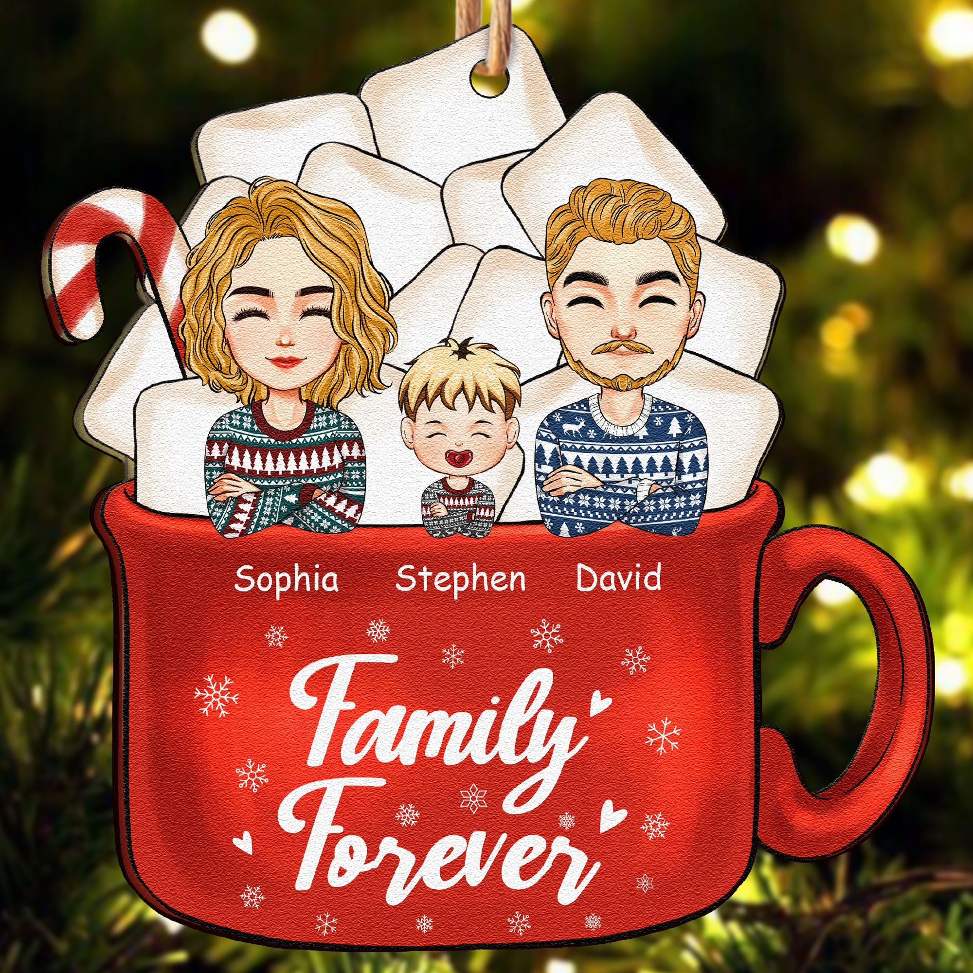 Sisters - Family Forever - Personalized Custom Shaped Wooden Ornament - Christmas, New Year Gift For Family, Sisters, Brothers, Siblings