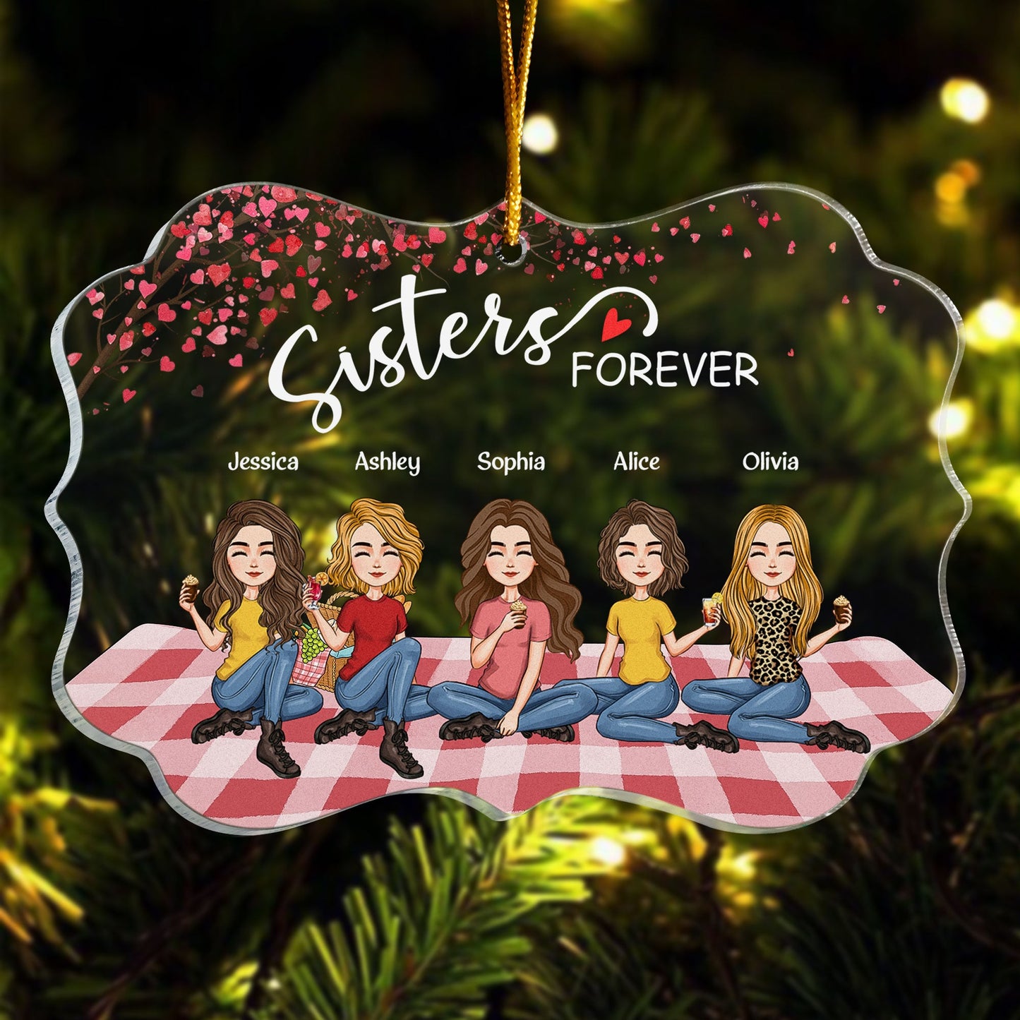 Sisters Forever 2 - Limited Version - Personalized Acrylic Ornament