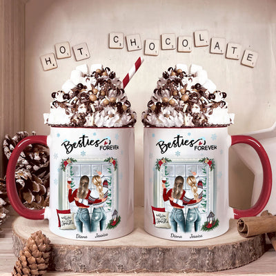 Sisters Forever Friendship Christmas - Personalized Accent Mug