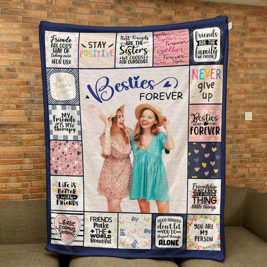 Sisters Forever Friendship Soul Sisters - Personalized Photo Blanket