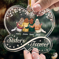 Sisters Forever Infinity Love - Personalized Acrylic Ornament