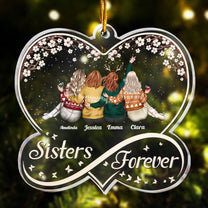 Sisters Forever Infinity Love - Personalized Acrylic Ornament