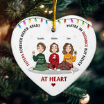 Sisters Forever Never Apart - Personalized Ceramic Ornament