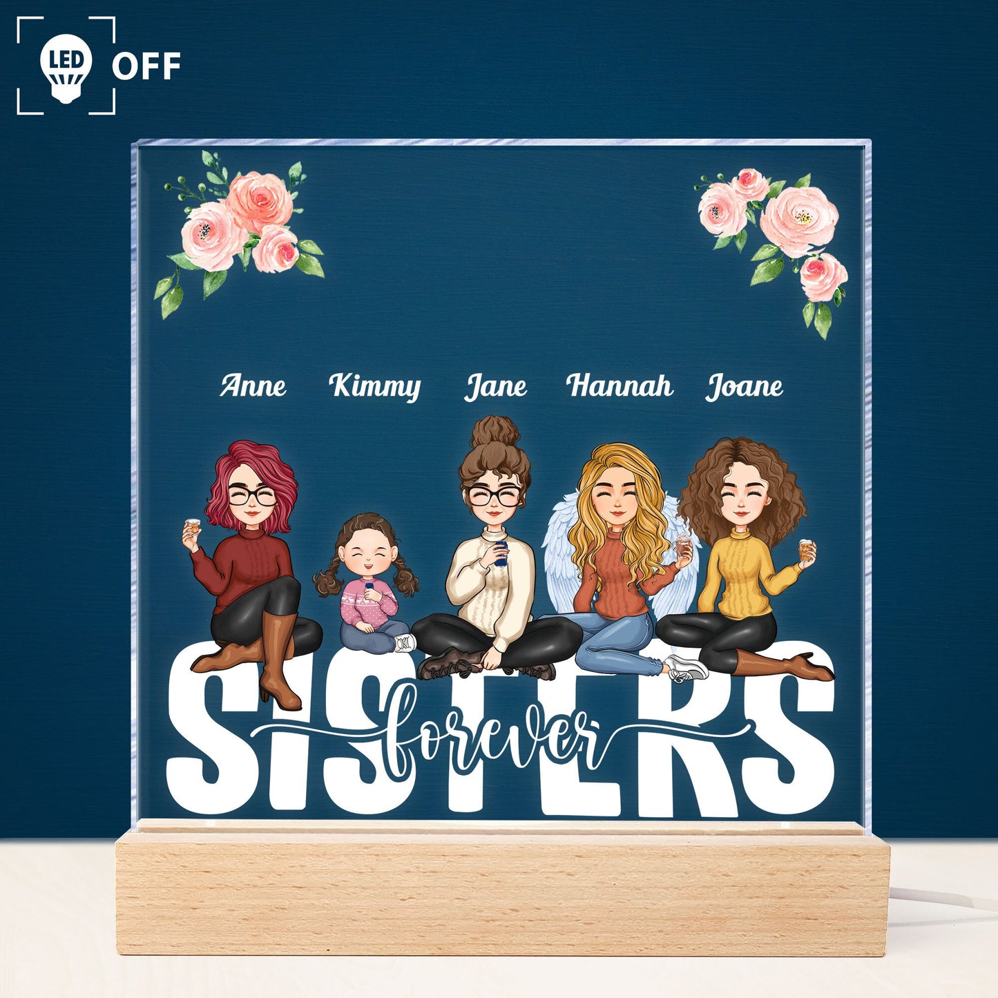 Sisters Forever - Personalized LED Light