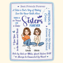 Sisters Forever - Personalized Sister Blanket