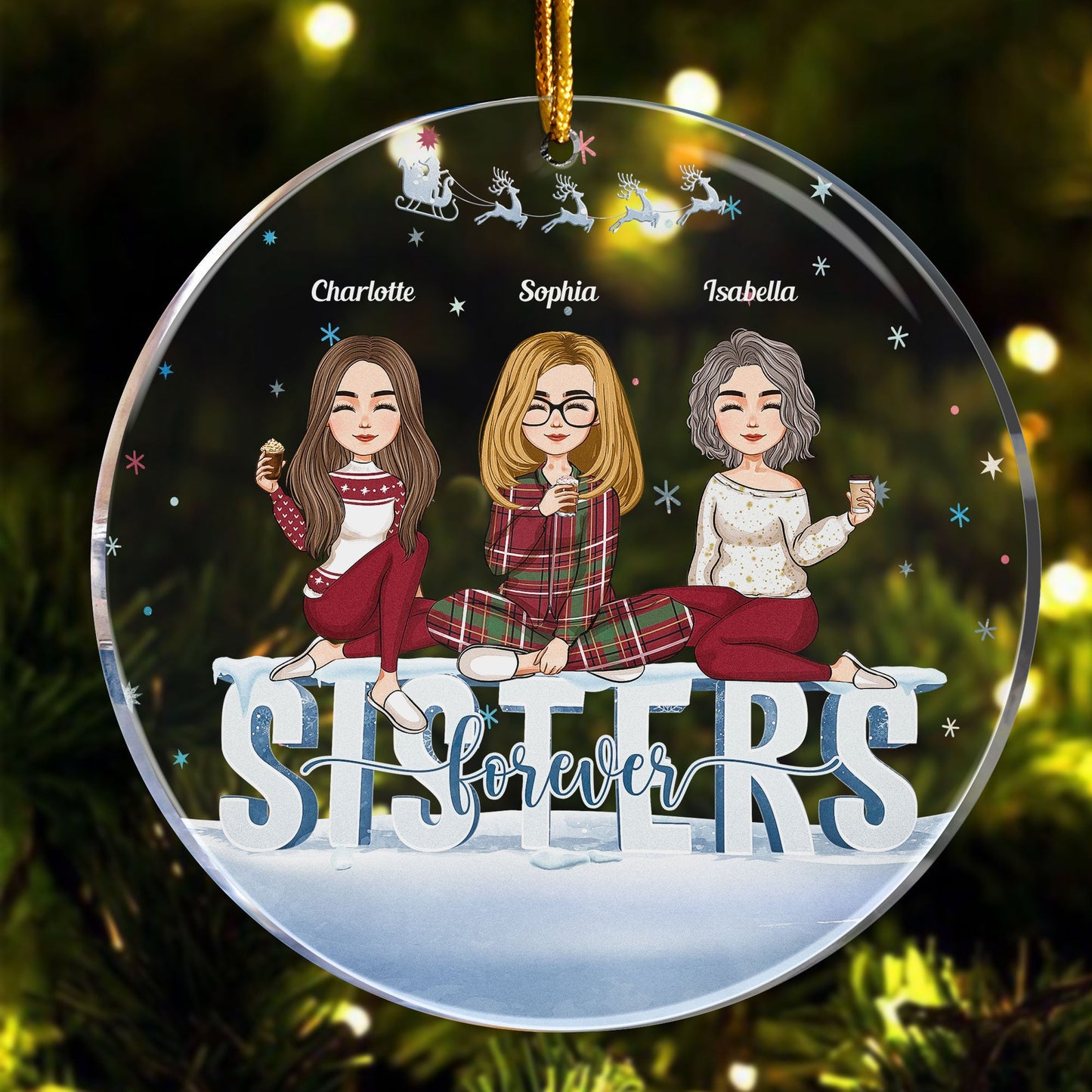 Sisters Forever - Personalized Sister Ornament