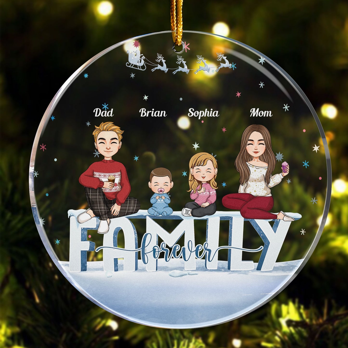 Sisters Forever - Personalized Sister Ornament