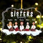 Sisters Forever - Personalized Custom Shaped Acrylic Ornament