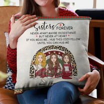 Sisters Hug This Cozy Pillow - Personalized Pillow (Insert Included) - Christmas, New Year Gift For Sisters, Sistas, Besties, Soul Sisters