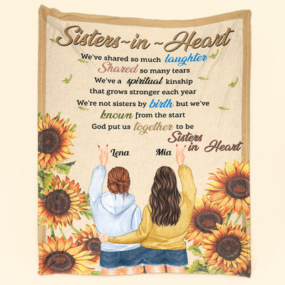 Sisters In Heart - Personalized Friend Blanket