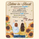 Sisters In Heart - Personalized Blanket - Birthday, Friendship Day Gift For Besties, Friends, Soul Sisters, Girl