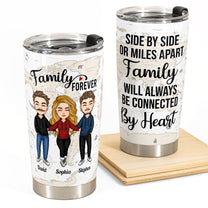 Sisters Will Always Be Connected By Heart - Cartoon Version - Personalized Tumbler Cup