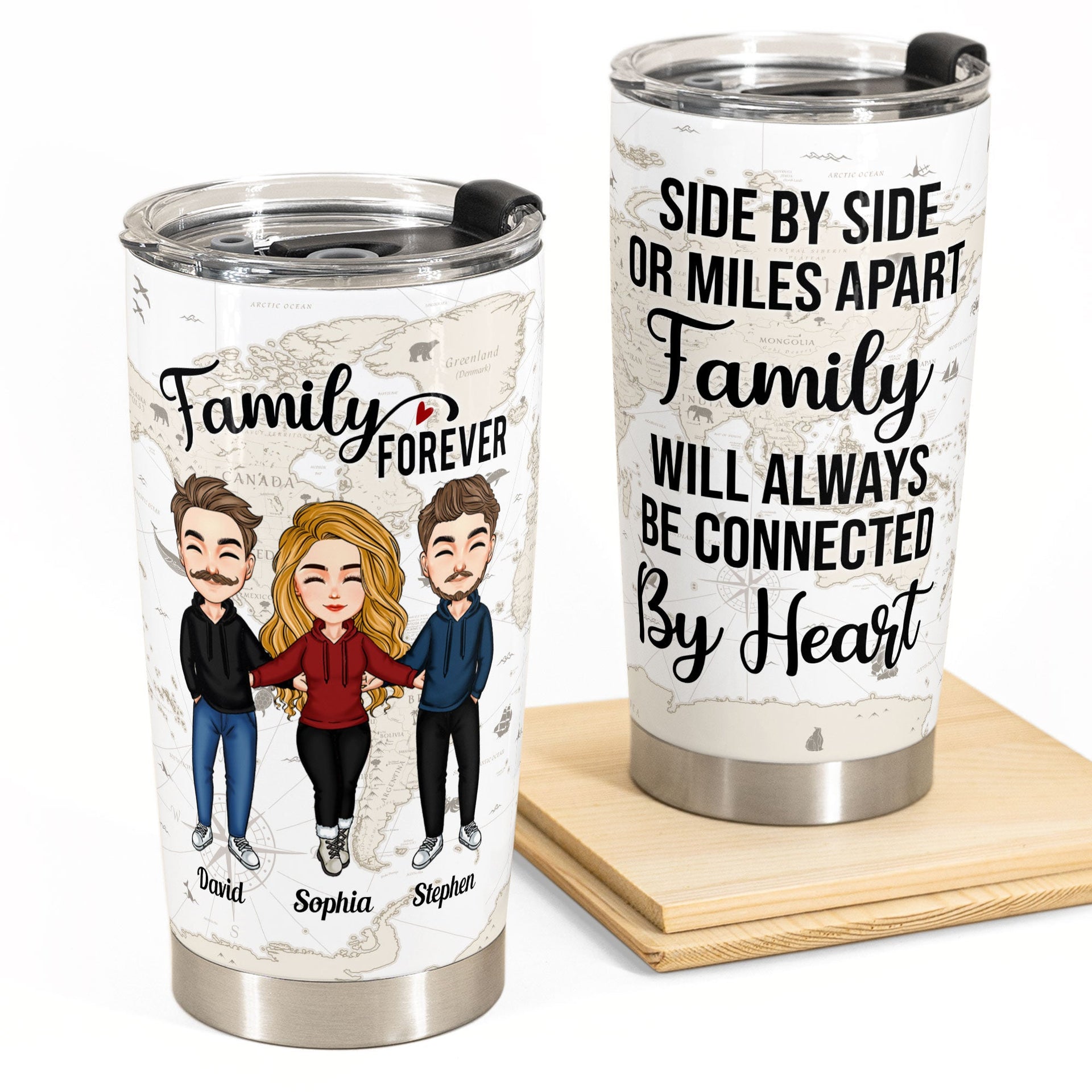 Handcrafted :: Drinkware :: Tumblers :: Family life tumbler