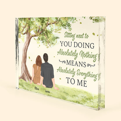 Sitting Next To You - Personalized Rectangle Acrylic Plaque