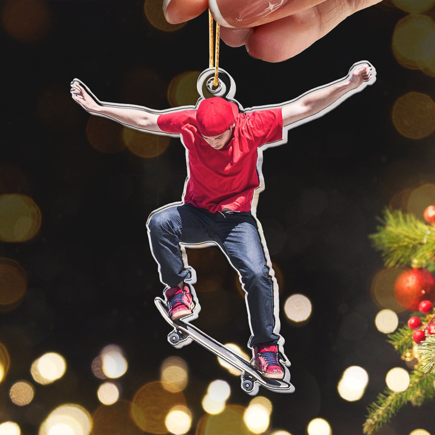 Skateboarding Is My Life - Personalized Acrylic Photo Ornament