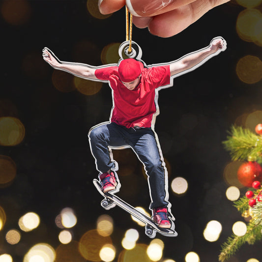 Skateboarding Is My Life - Personalized Acrylic Photo Ornament