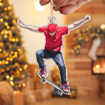 Skateboarding Is My Life - Personalized Acrylic Photo Ornament