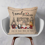 Sketch Version - Family Forever  - Personalized Pillow - Christmas, New Year Gift For Family, Sisters, Brothers, Siblings