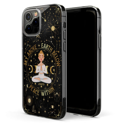 Sky Above, Earth Below, Peace Within - Personalized Clear Phone Case