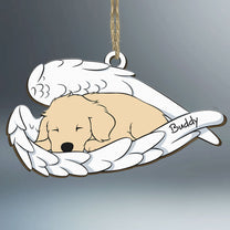 Sleeping Dog - Personalized Wooden Ornament