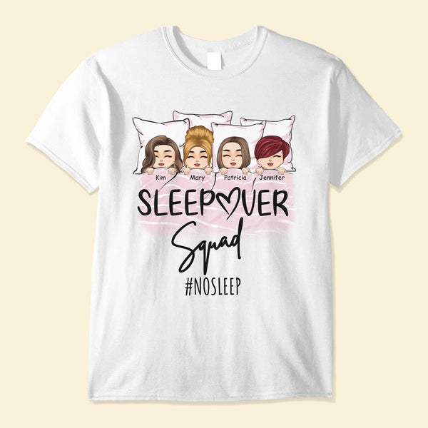 Ladies Girl Teddy Bear Sleepover Squad Birthday T-Shirt