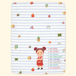 Smart Loved Brave Confident - Personalized Kid Blanket