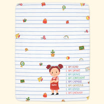 Smart Loved Brave Confident - Personalized Kid Blanket