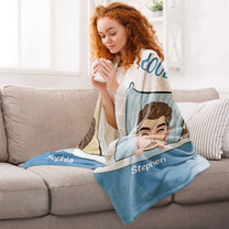 Snoring Loud Beside Me - Personalized Blanket - Anniversary, Valentine, New Year Gift For Couple, Husband, Wife, Lover, Boyfriend, Girlfriend 