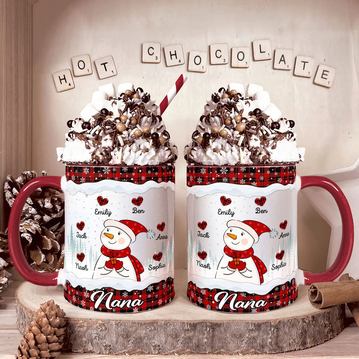 Snowmom - Personalized Accent Mug