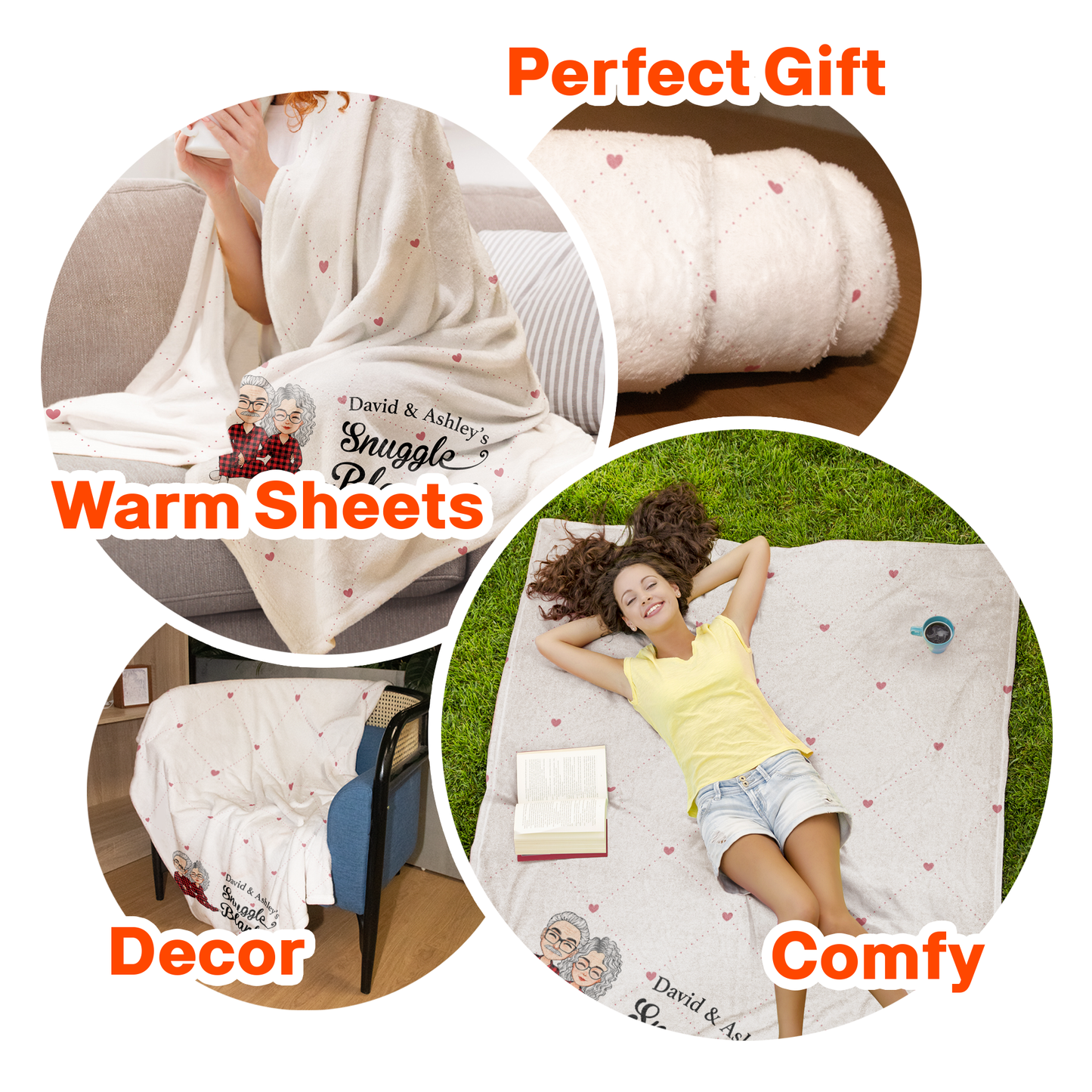 Snuggle Blanket - Personalized Blanket - Anniversary, Valentine, Christmas, New Year Gift For Husband, Wife, Lover, Boyfriend, Girlfriend